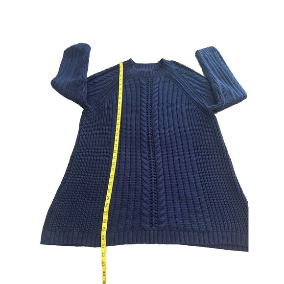 Woman Within Navy BLUE Long Sleeve Crew Neck Sweater Lagenlook Plus 18/20 - Picture 7 of 10